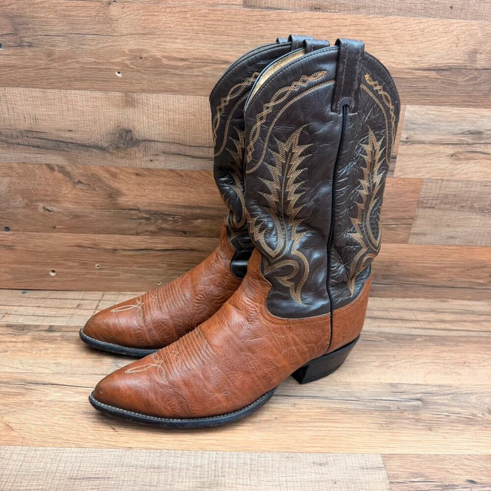 Tony Lama Mens size 11.5D Vintage Bullhide Round Toe Western Cowboy Boots